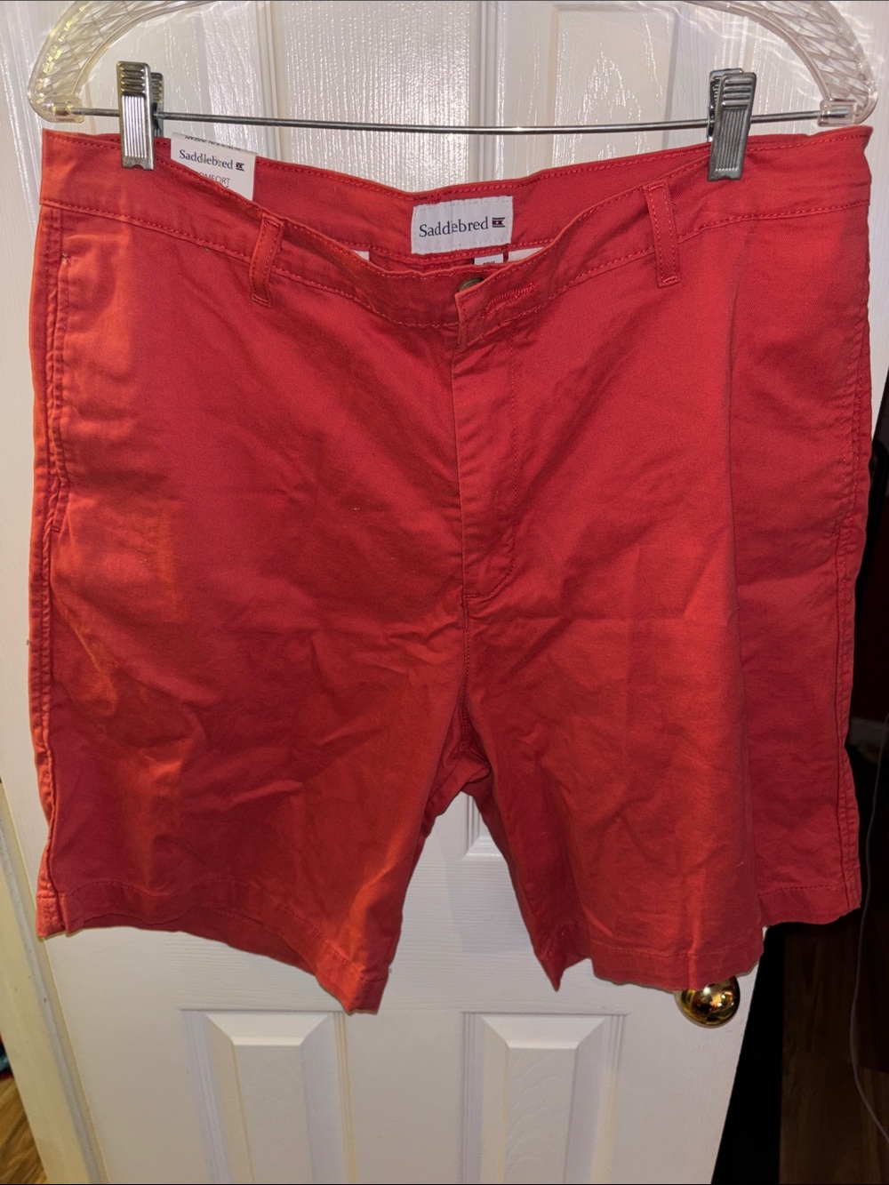 Saddlebred Bright Red Flat Coral Front Men's Shorts